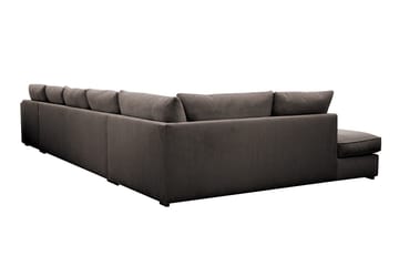 Rossita Lyx 6-sits Högervänd U-formad Extra djup Soffa med Divan och Schäslong i Manchester - Brun - Möbler - Soffa - U-soffa