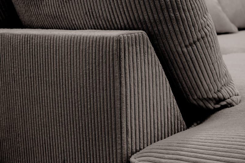 Rossita Lyx 6-sits Högervänd U-formad Extra djup Soffa med Divan och Schäslong i Manchester - Brun - Möbler - Soffa - U-soffa