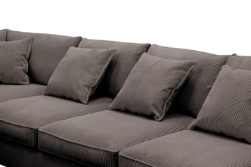 Rossita Lyx 6-sits Högervänd U-formad Extra djup Soffa med Divan och Schäslong i Manchester - Brun - Möbler - Soffa - U-soffa