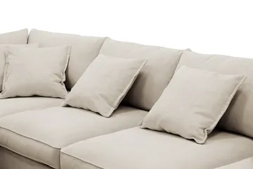 Rossita Lyx 6-sits Högervänd U-formad Extra djup Soffa med Divan och Schäslong i Manchester - Kräm - Möbler - Soffa - U-soffa