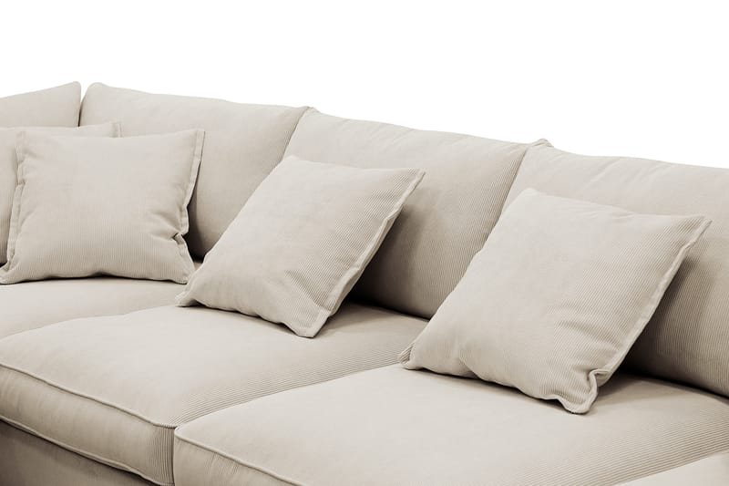 Rossita Lyx 6-sits Högervänd U-formad Extra djup Soffa med Divan och Schäslong i Manchester - Kräm - Möbler - Soffa - U-soffa
