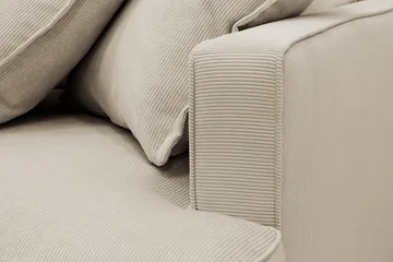 Rossita Lyx 6-sits Högervänd U-formad Extra djup Soffa med Divan och Schäslong i Manchester - Kräm - Möbler - Soffa - U-soffa