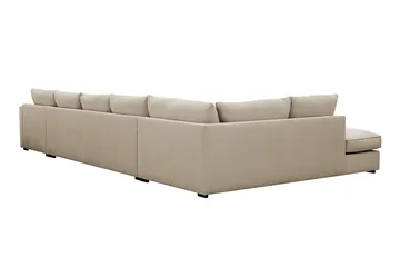Rossita Lyx 6-sits Högervänd U-formad Extra djup Soffa med Divan och Schäslong i Manchester - Kräm - Möbler - Soffa - U-soffa
