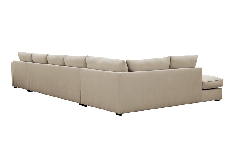 Rossita Lyx 6-sits Högervänd U-formad Extra djup Soffa med Divan och Schäslong i Manchester - Kräm - Möbler - Soffa - U-soffa