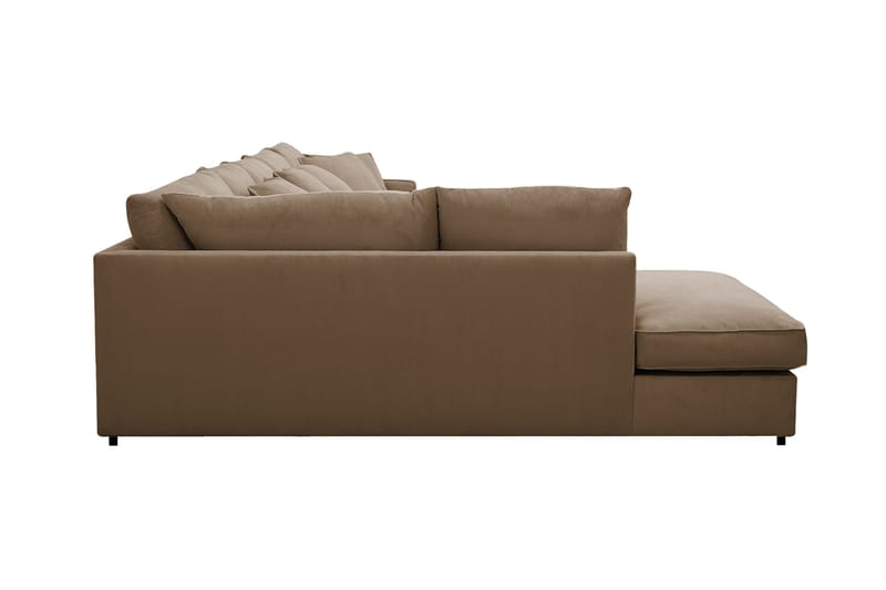 Rossita Lyx 6-sits Högervänd U-formad Extra djup Soffa med Divan och Schäslong i Manchester - Ljusbrun - Möbler - Soffa - U-soffa