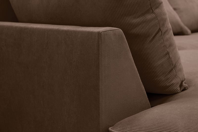 Rossita Lyx 6-sits Högervänd U-formad Extra djup Soffa med Divan och Schäslong i Manchester - Mörkbrun - Möbler - Soffa - U-soffa