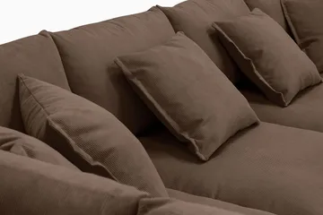 Rossita Lyx 6-sits Högervänd U-formad Extra djup Soffa med Divan och Schäslong i Manchester - Mörkbrun - Möbler - Soffa - U-soffa