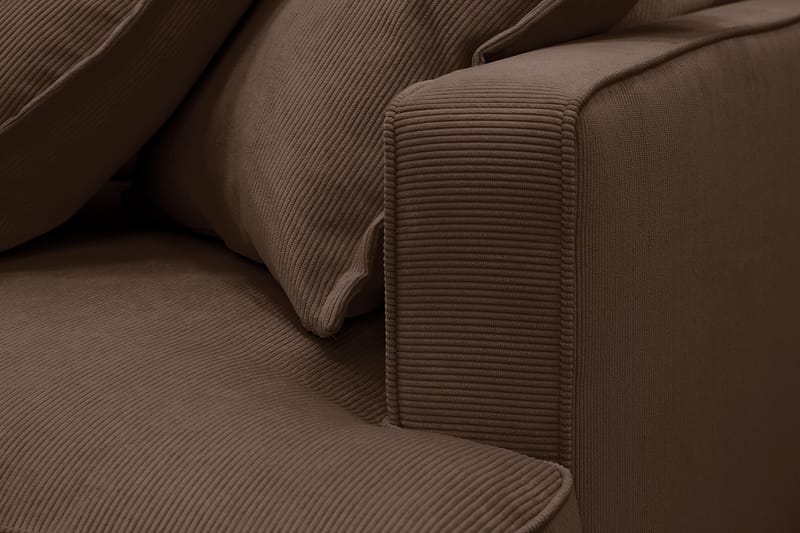 Rossita Lyx 6-sits Högervänd U-formad Extra djup Soffa med Divan och Schäslong i Manchester - Mörkbrun - Möbler - Soffa - U-soffa