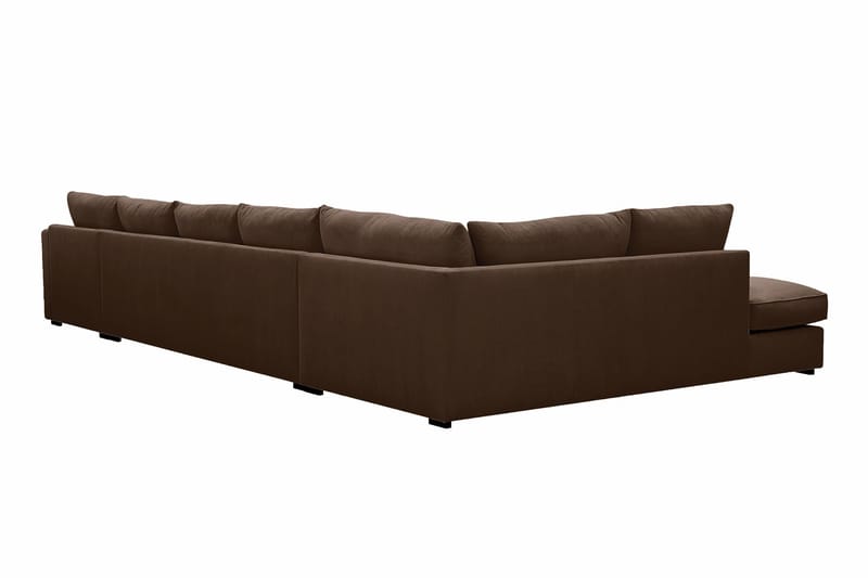 Rossita Lyx 6-sits Högervänd U-formad Extra djup Soffa med Divan och Schäslong i Manchester - Mörkbrun - Möbler - Soffa - U-soffa