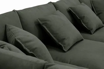Rossita Lyx 6-sits Högervänd U-formad Extra djup Soffa med Divan och Schäslong i Manchester - Mörkgrön - Möbler - Soffa - U-soffa