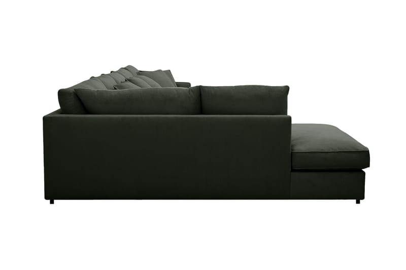 Rossita Lyx 6-sits Högervänd U-formad Extra djup Soffa med Divan och Schäslong i Manchester - Mörkgrön - Möbler - Soffa - U-soffa