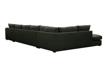 Rossita Lyx 6-sits Högervänd U-formad Extra djup Soffa med Divan och Schäslong i Manchester - Mörkgrön - Möbler - Soffa - U-soffa