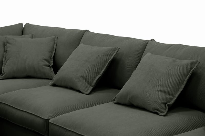Rossita Lyx 6-sits Högervänd U-formad Extra djup Soffa med Divan och Schäslong i Manchester - Mörkgrön - Möbler - Soffa - U-soffa