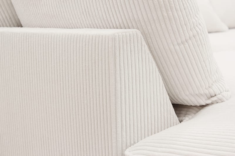 Rossita Lyx 6-sits Högervänd U-formad Extra djup Soffa med Divan och Schäslong i Manchester - Naturvit - Möbler - Soffa - U-soffa