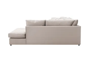 Rossita Lyx 6-sits Högervänd U-formad Extra djup Soffa med Divan och Schäslong i Sammet - Beige - Möbler - Soffa - Sammetssoffa
