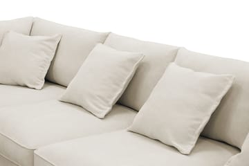 Rossita Lyx 6-sits Högervänd U-formad Extra djup Soffa med Divan och Schäslong i Tyg - Beige - Möbler - Soffa - U-soffa