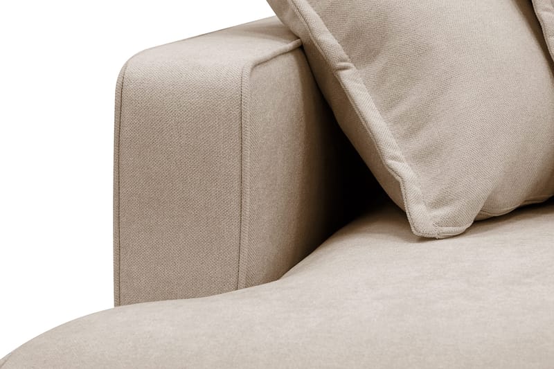 Rossita Lyx 6-sits Högervänd U-formad Extra djup Soffa med Divan och Schäslong i Tyg - Ljusbrun - Möbler - Soffa - U-soffa