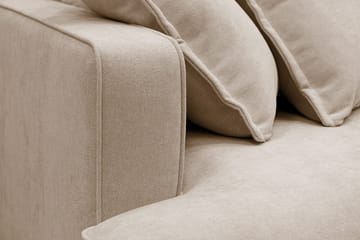 Rossita Lyx 6-sits Högervänd U-formad Extra djup Soffa med Divan och Schäslong i Tyg - Ljusbrun - Möbler - Soffa - U-soffa