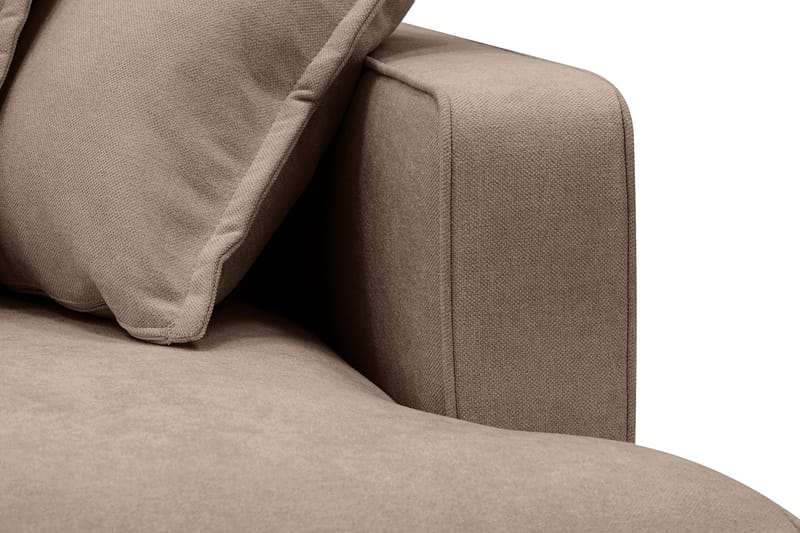 Rossita Lyx 6-sits Högervänd U-formad Extra djup Soffa med Divan och Schäslong i Tyg - Mörkbrun - Möbler - Soffa - U-soffa