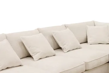 Rossita Lyx 6-sits Vänstervänd U-formad Extra djup Soffa med Divan och Schäslong i Chenille - Beige - Möbler - Soffa - U-soffa