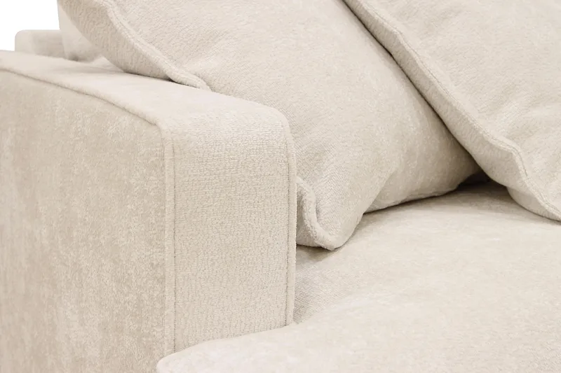Rossita Lyx 6-sits Vänstervänd U-formad Extra djup Soffa med Divan och Schäslong i Chenille - Beige - Möbler - Soffa - U-soffa
