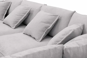 Rossita Lyx 6-sits Vänstervänd U-formad Extra djup Soffa med Divan och Schäslong i Chenille - Grå - Möbler - Soffa - U-soffa