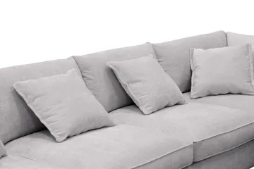 Rossita Lyx 6-sits Vänstervänd U-formad Extra djup Soffa med Divan och Schäslong i Chenille - Grå - Möbler - Soffa - U-soffa