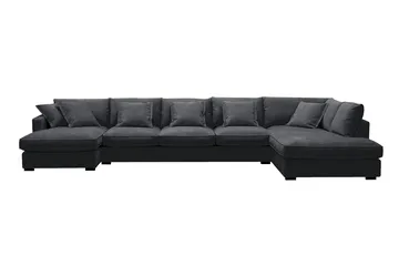 Rossita Lyx 6-sits Vänstervänd U-formad Extra djup Soffa med Divan och Schäslong i Chenille
