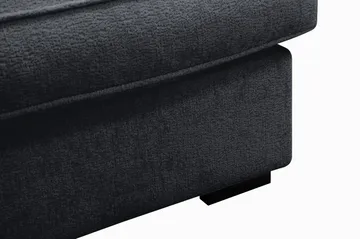 Rossita Lyx 6-sits Vänstervänd U-formad Extra djup Soffa med Divan och Schäslong i Chenille - Svart - Möbler - Soffa - U-soffa