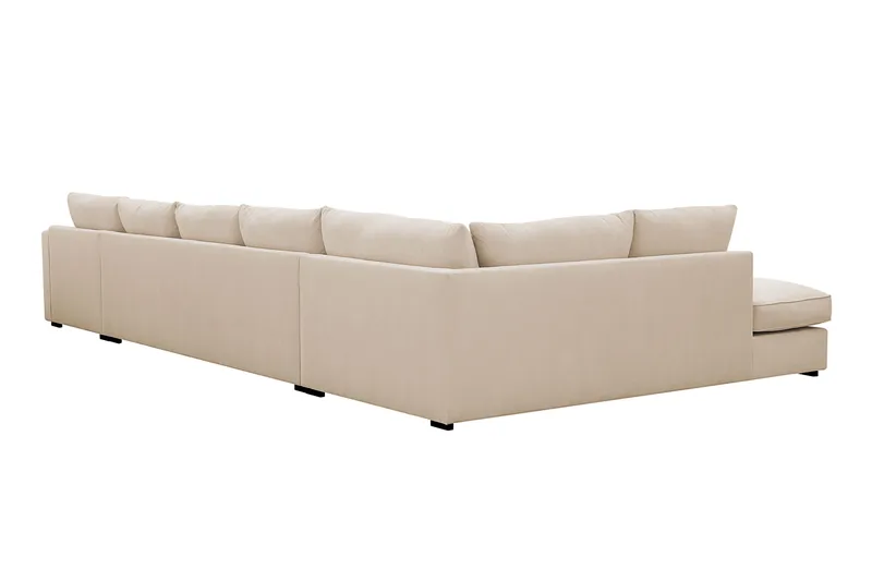 Rossita Lyx 6-sits Vänstervänd U-formad Extra djup Soffa med Divan och Schäslong i Manchester - Beige - Möbler - Soffa - U-soffa