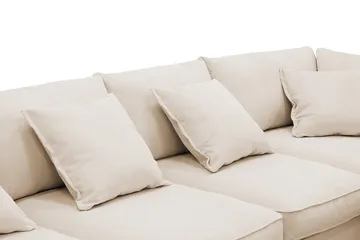 Rossita Lyx 6-sits Vänstervänd U-formad Extra djup Soffa med Divan och Schäslong i Manchester - Beige - Möbler - Soffa - U-soffa