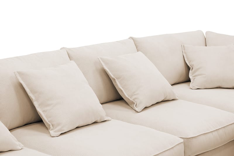 Rossita Lyx 6-sits Vänstervänd U-formad Extra djup Soffa med Divan och Schäslong i Manchester - Beige - Möbler - Soffa - U-soffa