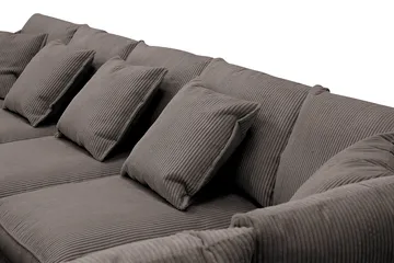 Rossita Lyx 6-sits Vänstervänd U-formad Extra djup Soffa med Divan och Schäslong i Manchester - Brun - Möbler - Soffa - U-soffa