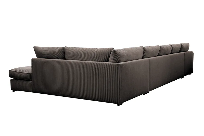 Rossita Lyx 6-sits Vänstervänd U-formad Extra djup Soffa med Divan och Schäslong i Manchester - Brun - Möbler - Soffa - U-soffa