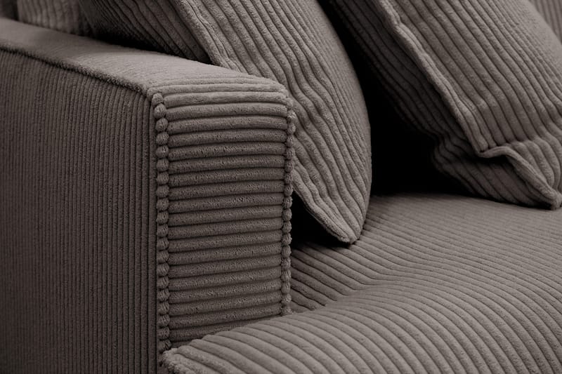 Rossita Lyx 6-sits Vänstervänd U-formad Extra djup Soffa med Divan och Schäslong i Manchester - Brun - Möbler - Soffa - U-soffa