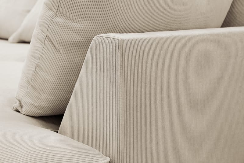 Rossita Lyx 6-sits Vänstervänd U-formad Extra djup Soffa med Divan och Schäslong i Manchester - Kräm - Möbler - Soffa - U-soffa