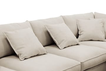 Rossita Lyx 6-sits Vänstervänd U-formad Extra djup Soffa med Divan och Schäslong i Manchester - Kräm - Möbler - Soffa - U-soffa