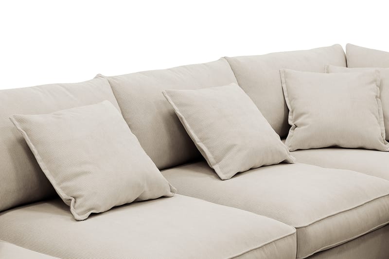 Rossita Lyx 6-sits Vänstervänd U-formad Extra djup Soffa med Divan och Schäslong i Manchester - Kräm - Möbler - Soffa - U-soffa