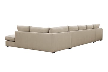 Rossita Lyx 6-sits Vänstervänd U-formad Extra djup Soffa med Divan och Schäslong i Manchester - Kräm - Möbler - Soffa - U-soffa