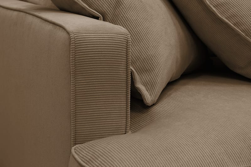 Rossita Lyx 6-sits Vänstervänd U-formad Extra djup Soffa med Divan och Schäslong i Manchester - Ljusbrun - Möbler - Soffa - U-soffa