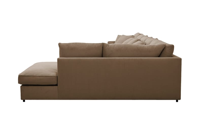 Rossita Lyx 6-sits Vänstervänd U-formad Extra djup Soffa med Divan och Schäslong i Manchester - Ljusbrun - Möbler - Soffa - U-soffa