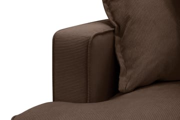 Rossita Lyx 6-sits Vänstervänd U-formad Extra djup Soffa med Divan och Schäslong i Manchester - Mörkbrun - Möbler - Soffa - U-soffa