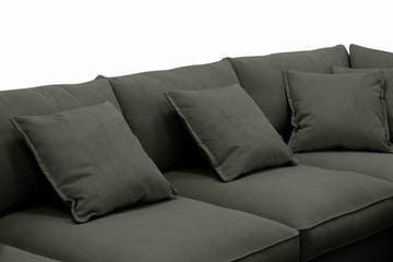 Rossita Lyx 6-sits Vänstervänd U-formad Extra djup Soffa med Divan och Schäslong i Manchester - Mörkgrön - Möbler - Soffa - U-soffa
