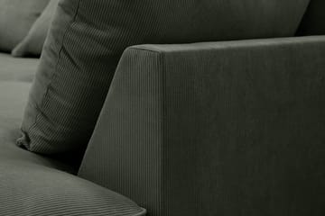 Rossita Lyx 6-sits Vänstervänd U-formad Extra djup Soffa med Divan och Schäslong i Manchester - Mörkgrön - Möbler - Soffa - U-soffa