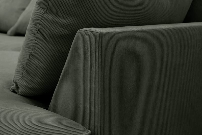Rossita Lyx 6-sits Vänstervänd U-formad Extra djup Soffa med Divan och Schäslong i Manchester - Mörkgrön - Möbler - Soffa - U-soffa