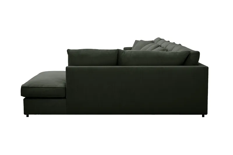 Rossita Lyx 6-sits Vänstervänd U-formad Extra djup Soffa med Divan och Schäslong i Manchester - Mörkgrön - Möbler - Soffa - U-soffa