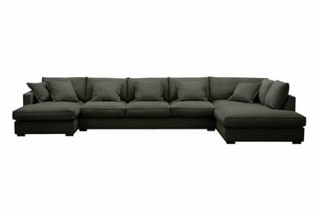 Rossita Lyx 6-sits Vänstervänd U-formad Extra djup Soffa med Divan och Schäslong i Manchester - Mörkgrön - Möbler - Soffa - U-soffa