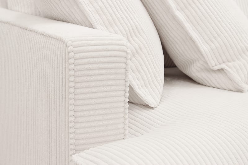 Rossita Lyx 6-sits Vänstervänd U-formad Extra djup Soffa med Divan och Schäslong i Manchester - Naturvit - Möbler - Soffa - U-soffa