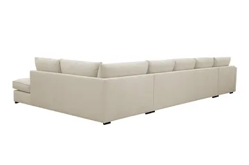Rossita Lyx 6-sits Vänstervänd U-formad Extra djup Soffa med Divan och Schäslong i Tyg - Beige - Möbler - Soffa - U-soffa