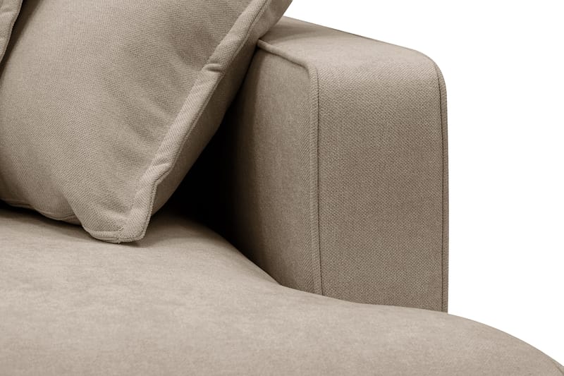 Rossita Lyx 6-sits Vänstervänd U-formad Extra djup Soffa med Divan och Schäslong i Tyg - Brun - Möbler - Soffa - U-soffa